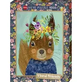 Heye Puzzle Puzzle Floral Friends - Sweet Squirrel - 1000 pièces