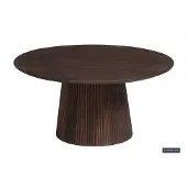 Molecule Table basse ronde Miguel 80cm brun foncé