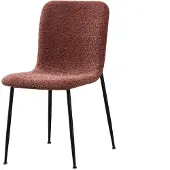 Molecule Chaise Alice Bouclé Rose | Pieds en métal | H81.5xL42xP57cm