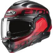 HJC F100 Hetal Noir Rouge Casque Modulable Taille M