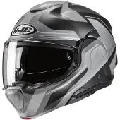 HJC F100 Bios Noir Gris Casque Modulable Taille L