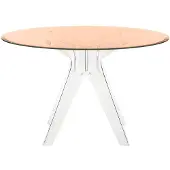Kartell Sir Gio Table Round Ø 120 cm | Pink-Transparent