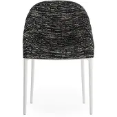 Kartell Eleganza Ela Chaise - Tissu Melange White|Black