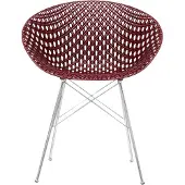 Kartell Smatrik Chaise - Lot de 2 Indoor | Plum|Chrome