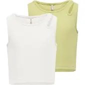 ONLY GIRLS Haut 'KOGNESSA' pomme / blanc