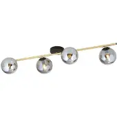 Emibig Plafonnier 4xE14 10 W SPLENDI, 4 abat-jours graphite, 1246/4