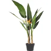Beliani Plante artificielle oiseau de paradis 115 cm avec pot STRELITZIA TREE
