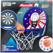 Adrenix Jeu de fléchettes basket-ball 2en1 - Jouets colorés pour enfants