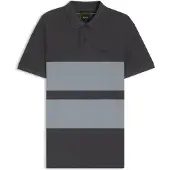 BOSS Polo en piqué de coton à rayures larges
