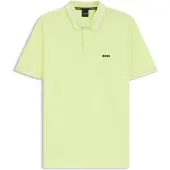 BOSS Paddy 10241663 Short Sleeve Polo Vert,Jaune L Homme