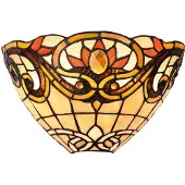 Clayre & Eef Applique murale Tiffany 30x15x20 cm jaune marron métal