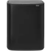 Brabantia Bo Pedal Bin 60 Litres Noir Mat