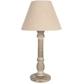 Clayre & Eef Lampe de table Ø 23x45 cm brun bois