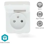 Nedis Prise Connectée - - Type E - IP44 - Wattmètre 3680W - Contrôle à distance