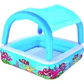 Bestway Avec Piscine Gonflable Carrée Et Auvent 147x147x122 Cm