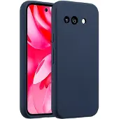 Accezz Coque Liquid Silicone Google Pixel 9A - Bleu foncé