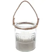 Atmosphera BOUGIE PARFUMÉE VANILLE MUSC VERRE JUTE 780G 42H
