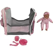 Anek Poupée SmilyPl avec sac à dos et berceau BD2117 89161