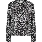 Kaffe Chemisier 'KAditte' noir / blanc cassé