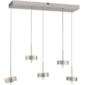 Paul Neuhaus Suspension Q-ROTATE, 5 branches, aluminium, hauteur réglable, domotique, ZigBee, 2700–5000 K, référence 2249-95