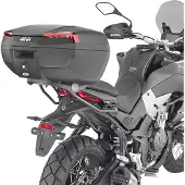 Givi TOPCASE E46 RIVIERA MONOLOCK PLAQUE 46L Noir/Rouge bleu