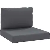 vidaXL Coussins de palette lot de 2 anthracite tissu oxford