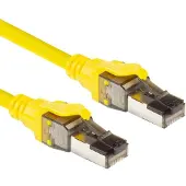 ACT Yellow 3 meter SFTP CAT8 patch cable snagless with RJ45 connectors