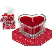 Out of the blue Bougie C¿ur Rouge en Verre