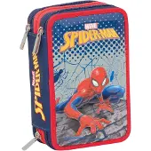 Seven 8055714099033 trousse à crayons Polyester Noir, Bleu, Gris, Opaque, Rouge