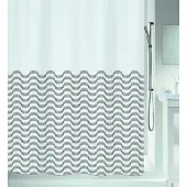 Spirella Rideau de douche Polyester VAGUES 180x200cm Noir