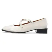 Bianco Ballerines à lanières blanc
