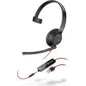 Poly Blackwire 5210 Headset Bandeau filaire Appels/Musique USB Type-A Noir Rouge 207577-03