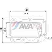Ava Cooling Radiateur d'huile, huile moteur AU3367