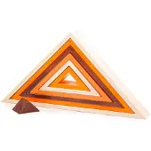 Bigjigs : Jeu de construction en bois, composé de triangles empilables