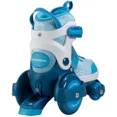 Hudora Unisexe, Patins à roulettes, HDO Patins à roulettes My First Quad 30-23 cy 22064 (30, 31, 32, 33), Bleu, Turquoise