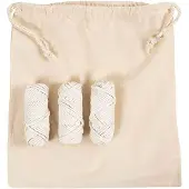 Creativ Company Kit de bricolage - Craft Kit Macramé, Kit de travail manuel, Blanc