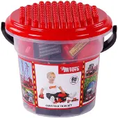 Cavallino Jouets de construction Cavallino Seau de construction 60 pièces avec voitures