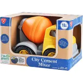 Playgo Jouet camion de ciment biosourcé Véhicule de chantier Enfants