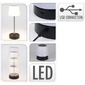 Techly Lampe de table LED blanche sans fil 11-29,5 cm