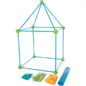 Lobbes Jeu de construction XL boules et tiges 68 pièces multicolores
