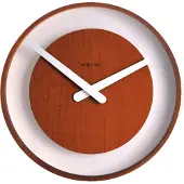 Nextime Horloge murale design 3046br Wood Loop 30cm