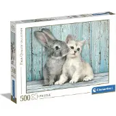 Clementoni Puzzle Lapin et chaton 500 pièces