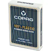 Cartamundi COPAG 100 % plastique, cartes de poker Jumbo bleues