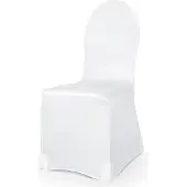 Party Deco Tissu housse de chaise élastique, onsize, 200g, 1 pièce, blanc (1 pcs)