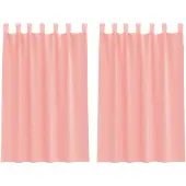 vidaXL Voile Rideaux avec passants 2 pcs. Rose 140x175 cm