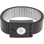BJZ A-64119 Bracelet métallique ESD Noir (Protection statique)