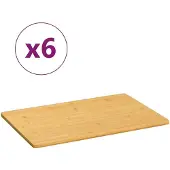 vidaXL Assiettes de petit-déjeuner 6 pcs 35x23x0,8 cm bambou