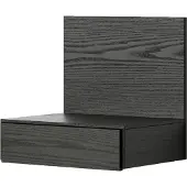 New Works Tana Table de Nuit Murale Black Stained Oak