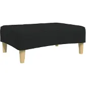 vidaXL Repose-pied noir 77x55x31 cm tissu