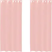 vidaXL Voile Rideaux avec oeillets 2 pcs. Rose 140x225 cm